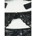 thumbnail image 4 of Sexy Black Lingerie Set 5pack Underwire Garter Stockings, 4 of 4