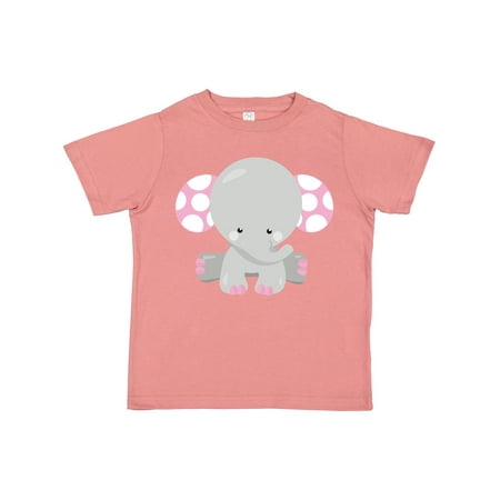 

Inktastic Cute Elephant Little Elephant - Pink Gray Gift Toddler Toddler Girl T-Shirt