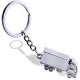 thumbnail image 2 of Silver Metal 3D Truck Shaped Keychain for Men, 2 of 3
