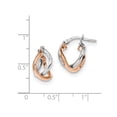 thumbnail image 2 of FB Jewels 14k White & Rose Gold Fancy Hoops, 2 of 2