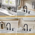 thumbnail image 4 of WOWOW 8 in. Widespread Double Handle Bathroom Faucet in Matte Black, 4 of 9