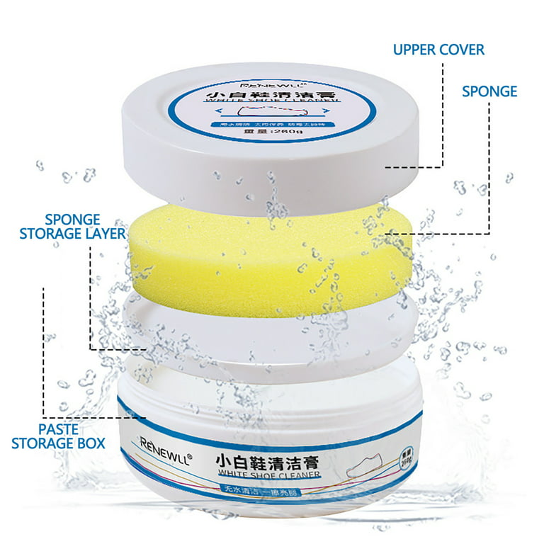 Multi-functional Shoes Cleaner Sponge White Shoes Stains Remover Sports  Shoe Cleaner Paste Cream for Home Clean Canvas