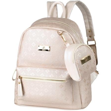 Girls Backpack-Fitbest Girls 2 in 1 Cute Leather Backpack Shoulder Bag Backpack Purse School Backpacks for