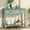Retro Blue, variant on Console Table, Solid Wooden Sofa Table Buffet Sideboard with Two Storage Drawers & One Open Bottom Shelf & Carved Detailing, The Best Side Table for Hallway Bedroom Living Room, Green