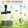 thumbnail image 4 of DUOSONG 10' X 10' Pop Up Canopy Tent With Netting, Instant Gazebo, Ez Up Screen House Room With Carry Bag, Height Adjustable, For Outdoor, Garden, Patio, Cream White White Steel Garden & Outdoor, 4 of 5