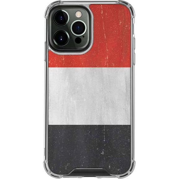 Skinit Countries of the World Yemen Flag Distressed iPhone 13 Pro Max Clear Case