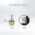 thumbnail image 4 of S925 Sterling Silver Dragon Necklace Sterling Silver Dragon Egg Jewelry Halloween Gifts for Women (silver), 4 of 4