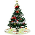 thumbnail image 4 of GZHJMY Christmas Tree Skirt, 30" Xmas Tree Skirts Snowman with Christmas Trees Christmas Tree Mat for Christmas Holiday Party Ornaments, 4 of 5