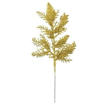 Christmas Tree Picks Sprays 10.6 Inch Glitter Artificial Pine Needles Branches Twigs Fake Pine Stems Picks for Xmas Tree Holiday Arrangement Crafts DIY Garland Wreath Home Decor