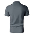 thumbnail image 4 of Fnnxeal Mens Polo Shirts Summer Golf Collared Short Sleeve Graphic Casual Polo Gray Shirts for Men Size 2XL, 4 of 7