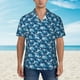 thumbnail image 2 of Fotbe Sea Water Wave Camisa Hawaiana para Hombre Unisex – Camisa Casual de Verano con Botones de Manga Corta de Algodón y Lino,Small, 2 of 7