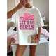 thumbnail image 1 of Cowgirls Let'S Go To The Party Patterned Print, Women'S Casual Crew Neck T-shirt, 100% Cotton Knit Fabric, Regular Length, Summer Style, 1 of 6