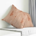 thumbnail image 3 of Line Texture Pillow Covers 20x20 Inch Decorative Throw Pillow Cover, Orange Abstract Art Retro Sofa Pillowcases Accent Cushion Case Home Decor Bedroom Living Room, 3 of 6