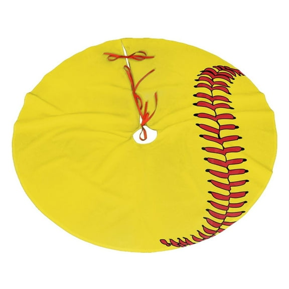 Softball Baseball Christmas Tree Skirt for Xmas Holiday Home Decor Farmhouse Decorations Indoor 36"