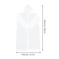 thumbnail image 2 of unbranded White Waterproof Breathable Adult Rain Poncho Raincoat with Hood Portable, 2 of 8