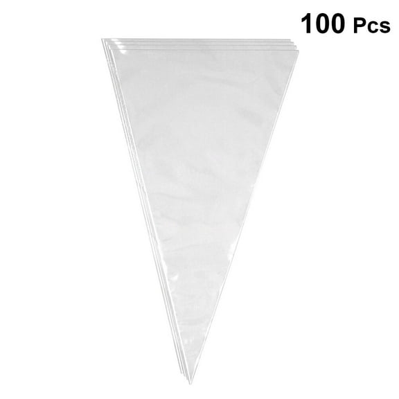 100pcs 12 inches Disposable Pastry Bags Piping Bags Thickened Icing Bags Cake Decorative Tools for Kitchen (White)