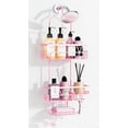 thumbnail image 2 of Hanging Shower Caddy Over Shower Head, Anti-Swing Shower Organizer With Soap Holders, Multi Hooks, Rustproof Bathroom Accessories, Pink, 2 of 4