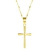 AOBOCO Independence Day Gift Solid 9K Gold Cross Necklace for Women Jewelry Gifts for Her Mom Mama