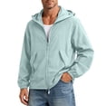 thumbnail image 3 of DYTTDG Men's Lightweight Sun Protection Hooded Jacket, Full Zip Breathable Solid Color Windbreaker with Pockets for Hiking & Outdoor Sports, 3 of 7