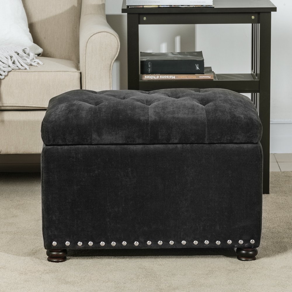 Joveco Stylish Velvet Fabric Tufted Rectangular Storage Ottoman
