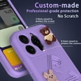 thumbnail image 3 of Case for iPhone 15 Pro Max, Cute 3D Cartoon Phone Case Fashion Cool Funny Design Soft Flexible TPU Protective Case, Women Girls Kids Skin-Feel Silicone Cover for iPhone 15 Pro Max, Purple, 3 of 8