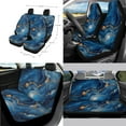 thumbnail image 2 of Jeiento Blue Marble Print Auto Accessories Set Car Seat Covers Car Steering Wheel Cover Seatbelt Shoulder Pad Trash Can Rear View Mirror Protector Handbrake Cover Set Car Armrest Cover Coasters, 2 of 7