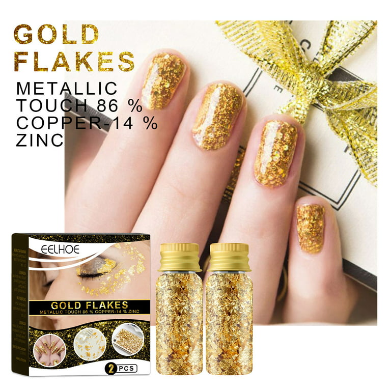 4 Bottles 5 Grams Gold Flakes, Gold Foil For Nails, Gold Foil Flakes For  Resin Imitation Gold Leaf For Jewelry Resin, Nails And Jewelry Making