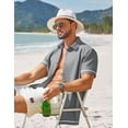 thumbnail image 4 of COOFANDY Linen Shirts for Men Cuban Casual Stylish Summer Button Shirts Short Sleeve Linen Textured Shirts, 4 of 6