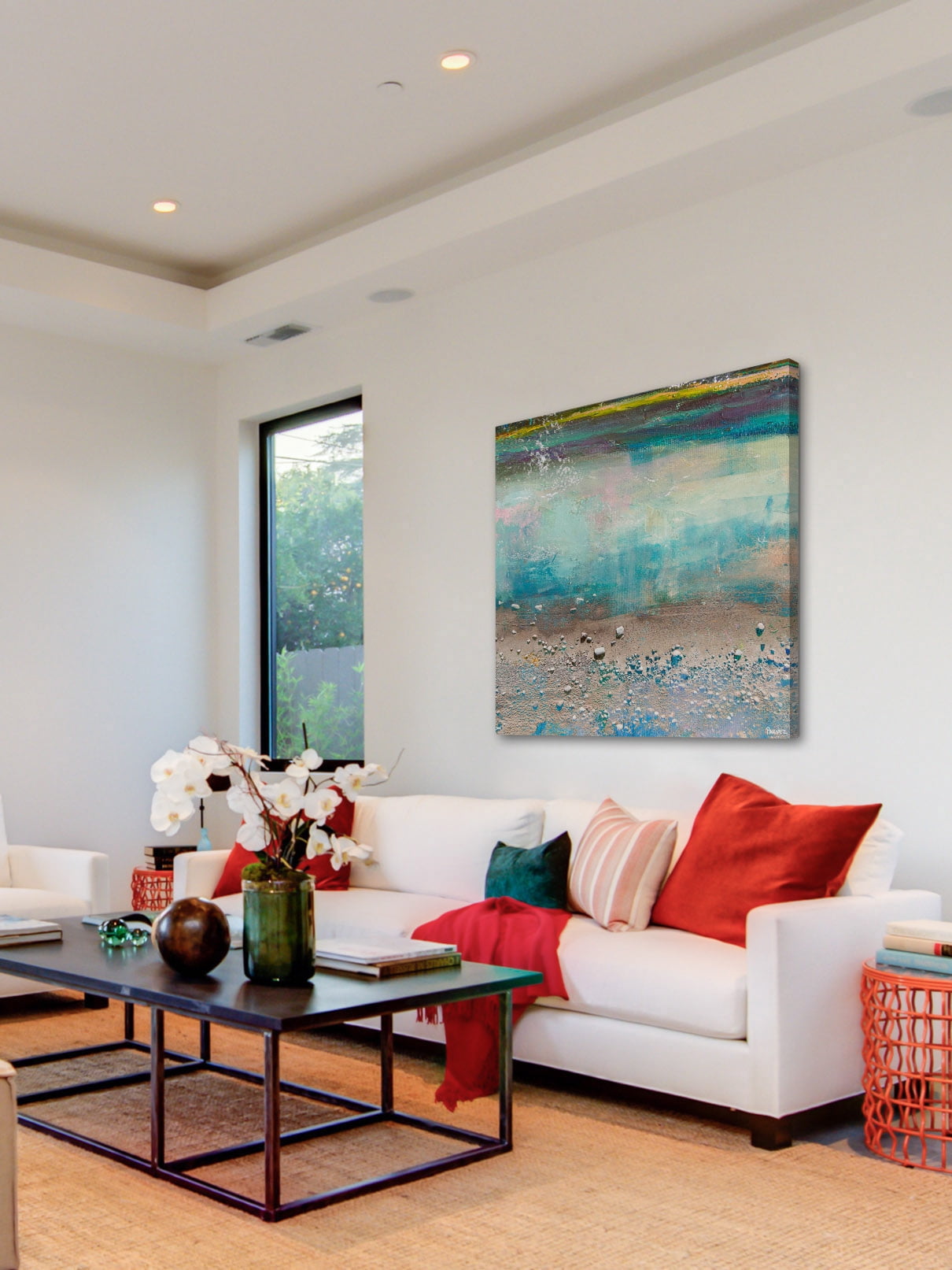 "Sand Pebbles" Painting Print on Wrapped Canvas