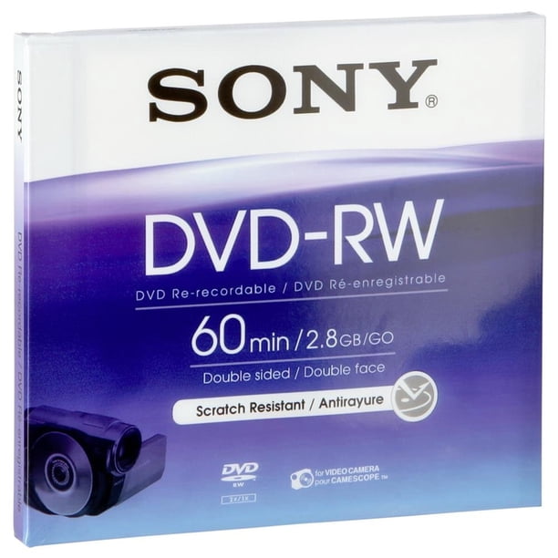 DVD-RW Doble Cara de 8 cm Sony con Lengüeta para Colgar
