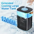 thumbnail image 6 of Small Portable Air Conditioner 5400mAh Battery, 2Ice Packs Personal Air Cooler, 7H Timer & 16.5ft Remote, 7Color Light, 1200ML Water Tank, 3Speed & 2Cool Mist Small AC Unit for Bedroom, 6 of 9