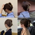 thumbnail image 5 of Korean Style Ins Large Gold Metal Shark Gripper Hair Clip, 5 of 5