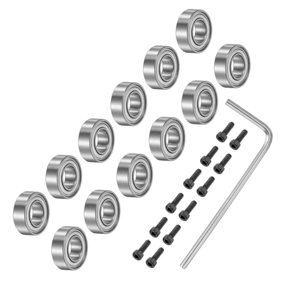 Unique Bargains Bearing Accessory Kit for Router Bit with Top Mounted 3/16"x3/8"x1/8"