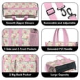 thumbnail image 3 of Teacher Tote Bag,Pioneer Flower Floral Print Pattern Teacher Utility Tote Bag,Large Work Tote Bags for Women with Multiple Pockets,Top Zipper Closure,13.8x10.6x6.7 Inch, 3 of 5