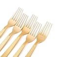 thumbnail image 5 of Balsa Circle 24 Pieces 7" Gold Hammered Design Plastic Forks Disposable Catering Tableware, 5 of 8