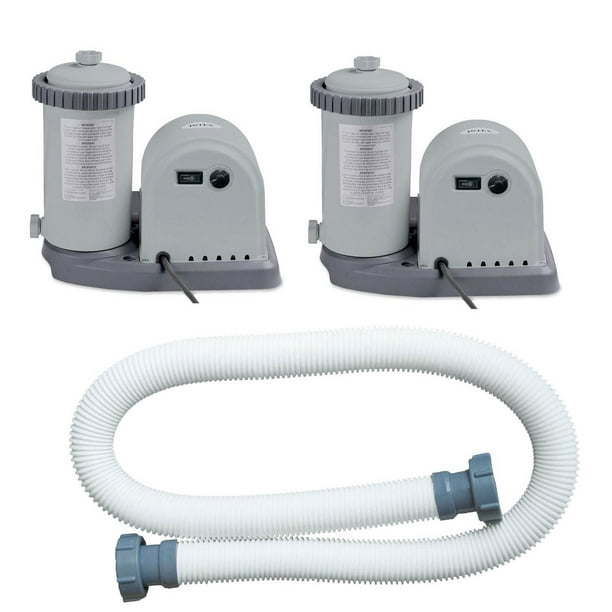 Intex 1500 GPH Pool Filter (2 Pack) and 59" Pool Hose - Walmart.com