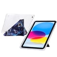 thumbnail image 2 of Case for iPad 6th / 5th Generation 9.7 inch Case (2018/2017), iPad Air 2 & 1 (2014/2013) Drawing Pattern Y-Fold Standing Case Clear Back with Landscape Portrait Mode Pencil Holder & Auto Sleep, 2 of 10