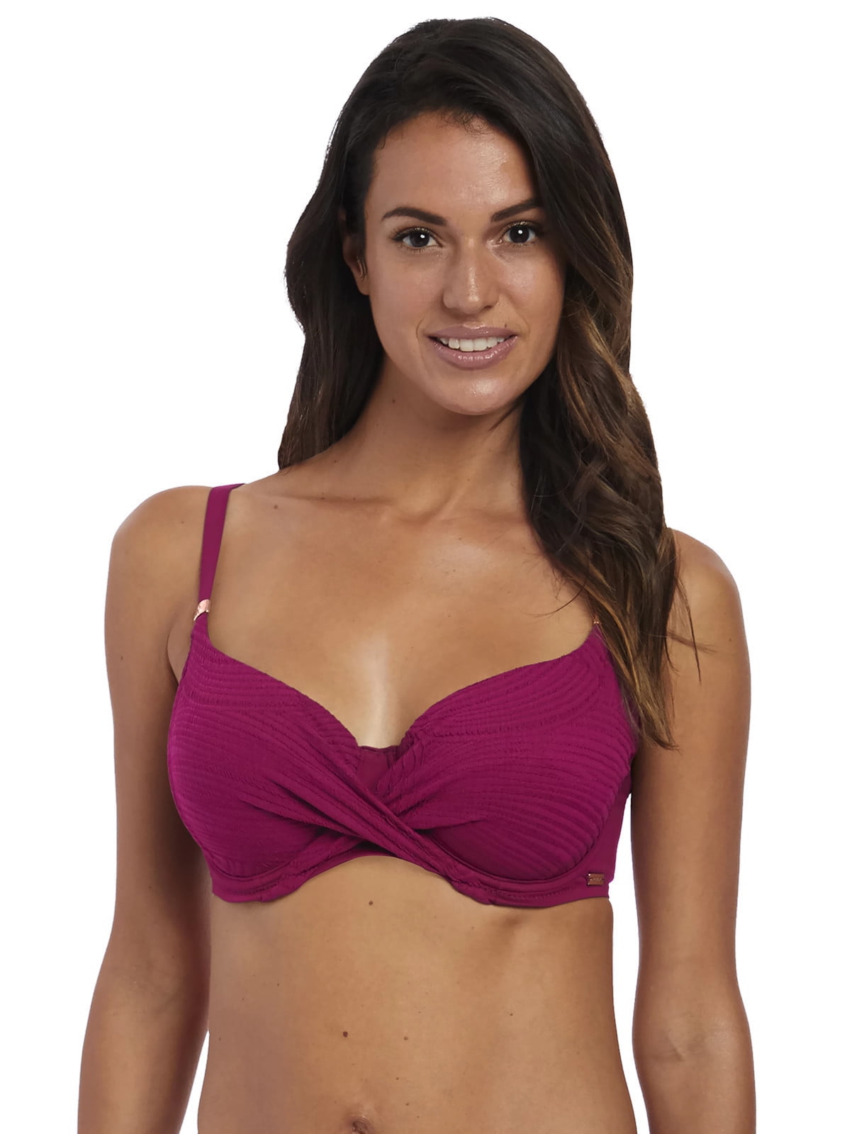 Fantasie Ottawa Wrap Front Full Cup Bikini Top 6355 Womens Swimwear Aquamarine