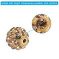 thumbnail image 3 of Unique Bargains 10mm Rhinestone Clay Beads, Pave Crystal Disco Rhinestone Bead for DIY Jewelry Making Bracelet, Light Coffee 25Pcs, 3 of 6