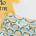 thumbnail image 5 of Xyant Toddler Baby Girl Summer Clothes If You Dont Like Tacos Im Nacho Type Romper Shorts Headband Set Infant Outfits (Yellow,12-18 Months), 5 of 7