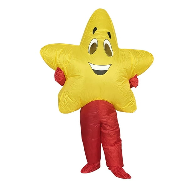 Disfraz inflable de estrella de cinco puntas para Halloween, diseño de dibujos animados, ideal para festivales. Rojo