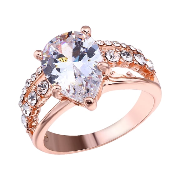 Valentines Day Gifts for Her Rings for Women Oval Super Sparkling Ring Jewelry Engaged Ring Clearance Birthday Gifts for Women Alloy Ring Jewelry