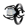 thumbnail image 1 of Dsscvnef Unisex Black Retro Fashion Metal Geometric Open Ring Gothic Halloween Jewelry Style Index Finger Accessory, 1 of 9