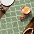 thumbnail image 3 of Green Moroccan Table Runner 72 Inches, Morocco Boho Ethnic Abstract Geometric Bed Runner Dresser Scarves Tabletop for Indoor Outdoor Parties/Ceremony/Banquet, 14" x 72", 3 of 8