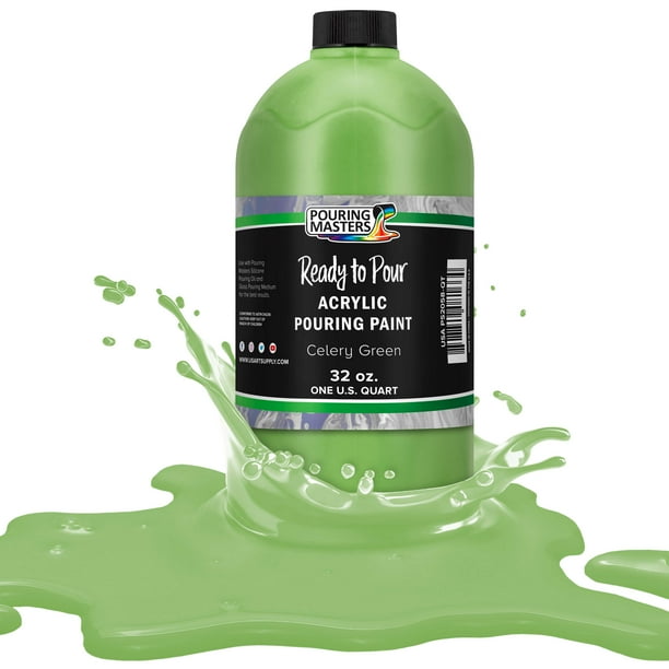 Pouring Masters Celery Green Acrylic Ready to Pour Pouring Paint