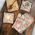thumbnail image 5 of Shih Tzu Dog and Floral Kitchen Oven Mitt and Pot Holder Sets 4 Pcs for Baking, Cooking and Grilling, Heat Resistant Up To 392 °F, 5 of 7
