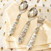 Jinshi Spoon 304 Stainless Steel Children's Dining Fork Spoon Household Baby Soup Spoon Spoon Dessert Spoon Small Spoon Fork