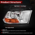 thumbnail image 2 of Geelife For Dodge Ram Crystal Clear Headlights Head Lamps Set, 2 of 10