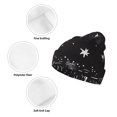 thumbnail image 3 of Hirioo Star Gazing Cat Illustration for Men's Knit Cuffed Beanie for Outdoor Activities Unisex, 3 of 6