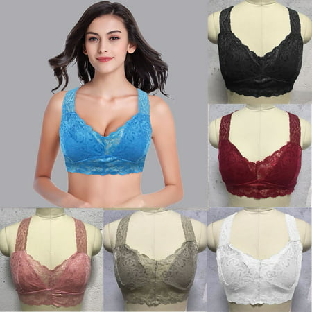 

Rong Yun New Women Plus Size Vest Crop Wire Bra Lingerie Sexy V-Neck Underwear S-3XL(Buy 2 Get 1 Free)